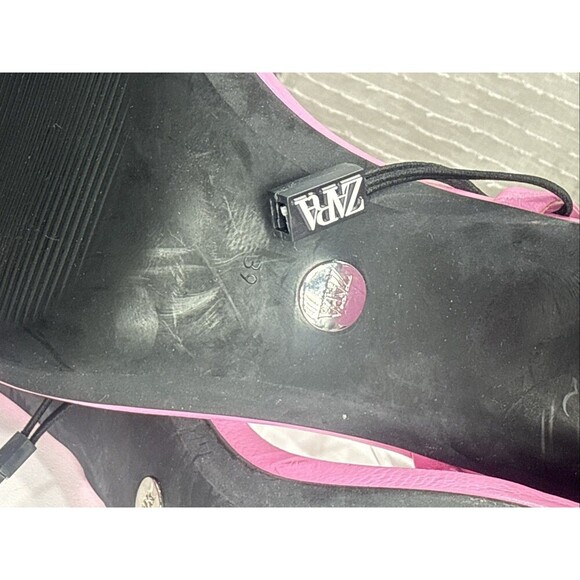 (S1) Zara Womnen's Sandal of Leather Pink Strappy Chunky Heel Size 8 NWT - Picture 11 of 14